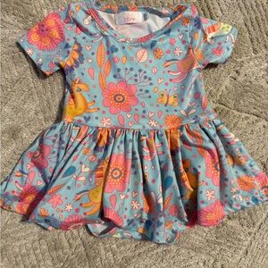 Mila & Rose unicorn Floral Bodysuit Dress